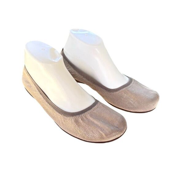 Abeo Tia BIO System Ballet Flats Slip On Golden Metallic Leather Shoes Size 9.5N - Picture 12 of 12